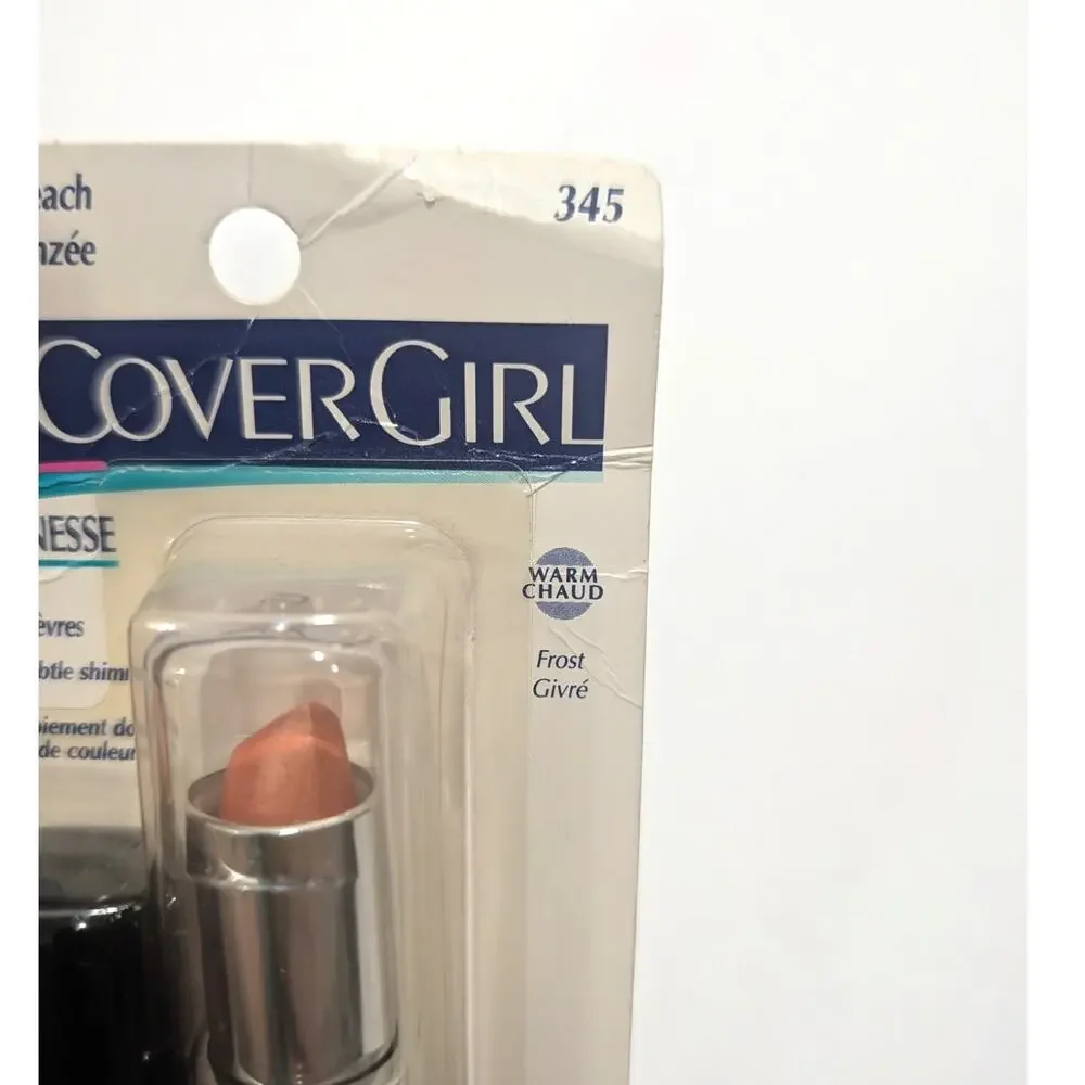 Vtg Covergirl Luminesse Lipstick Bronzed Peach Card 345 Tube 209 Misprint NOS
